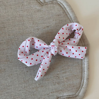 Women Fashion Polka Dot Bowknot Hairpin