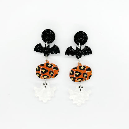 Halloween Women Fashion Acrylic Glitter Dangle Earrings