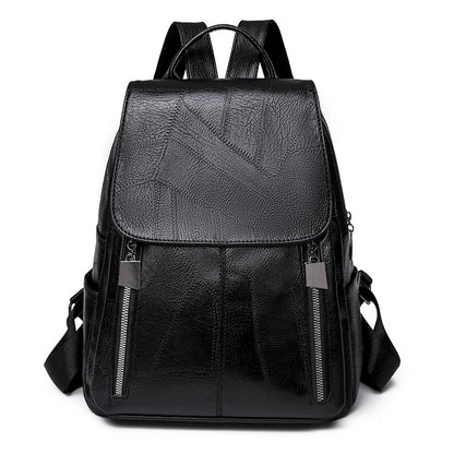 Women Large Capacity Retro Travel Leather Backpack