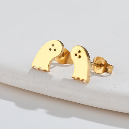 Funny Smooth Cute Ghost Earrings Halloween Jewelry