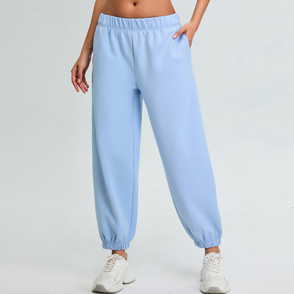 Women Fashion Casual Solid Color Loose Pants