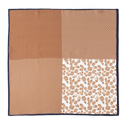Bufanda de seda floral con lunares de moda de verano para mujer