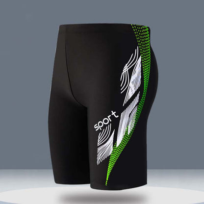 Traje de baño de competición profesional para hombre con estampado de letras