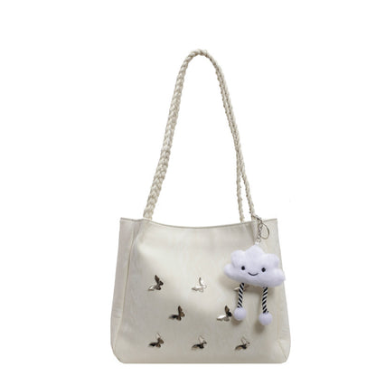 Women Fashion Solid Color Butterfly Tote Bag