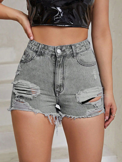 Short en jean Fashion Rave pour femme