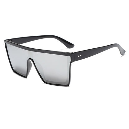 Gafas de sol de moda de una pieza con montura grande