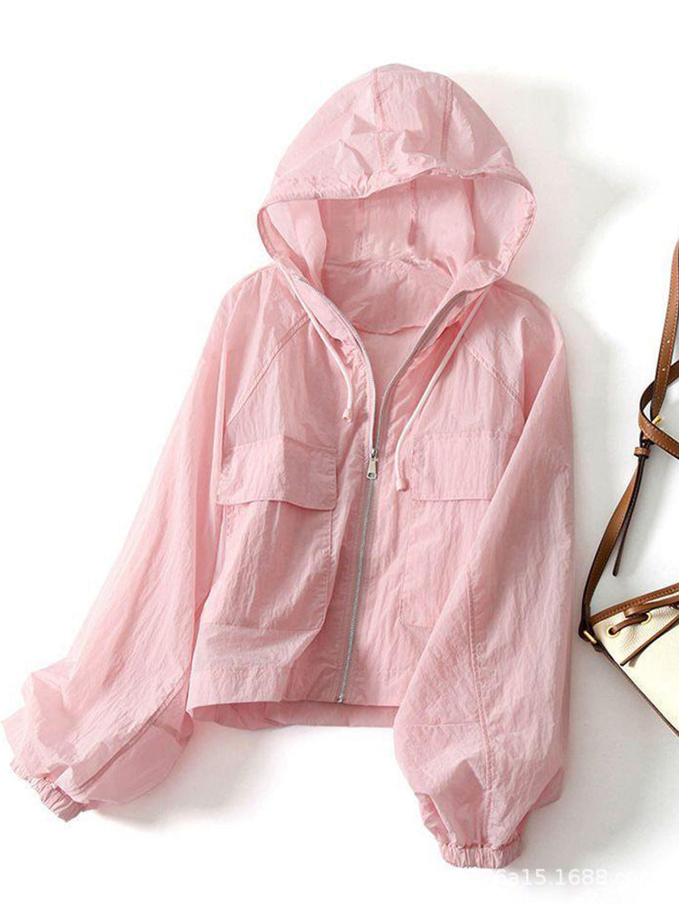 Summer Sun-Protective Women Loose Hooded Casual Jacket