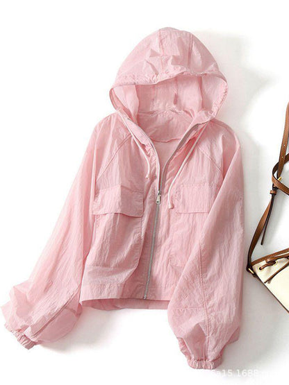 Summer Sun-Protective Women Loose Hooded Casual Jacket