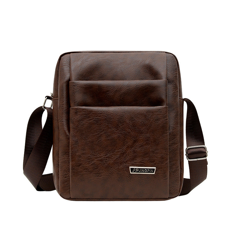Bolso bandolera informal de PU para negocios a la moda para hombre
