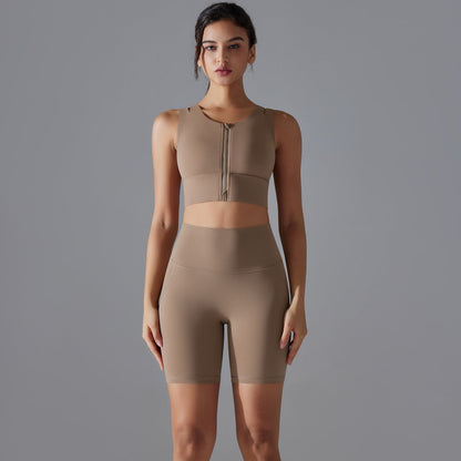 Women Yoga Solid Color Sports Two-Piece Set