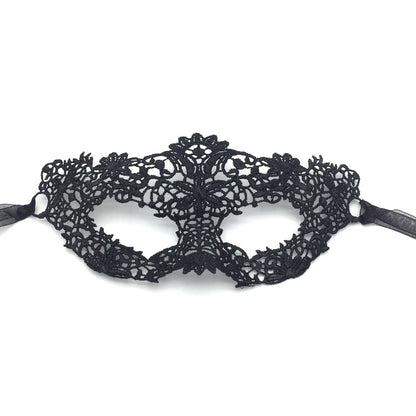 Máscara de media cara de encaje simple para mujer para baile de Halloween