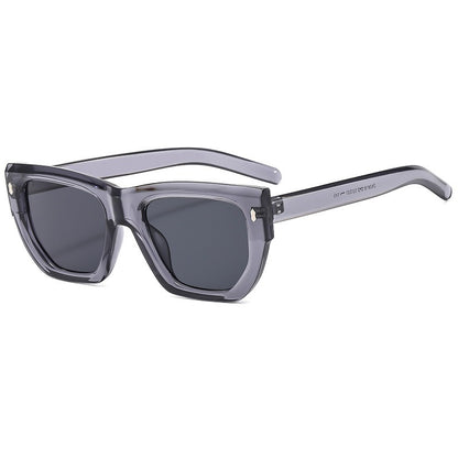 Gafas de sol con montura cuadrada sencilla y diseño de uñas de arroz para mujer