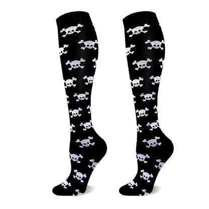 Unisex Halloween Skull Outdoor Sport Calf Socks