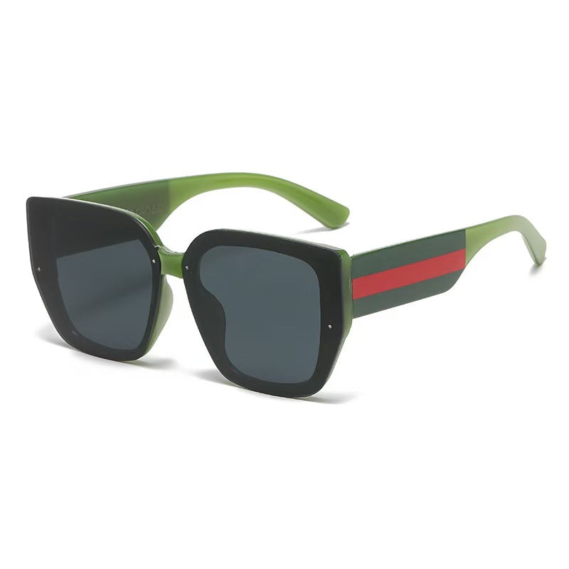 Gafas de sol grandes con montura poligonal retro para mujer: gafas de sol de gran tamaño a la moda