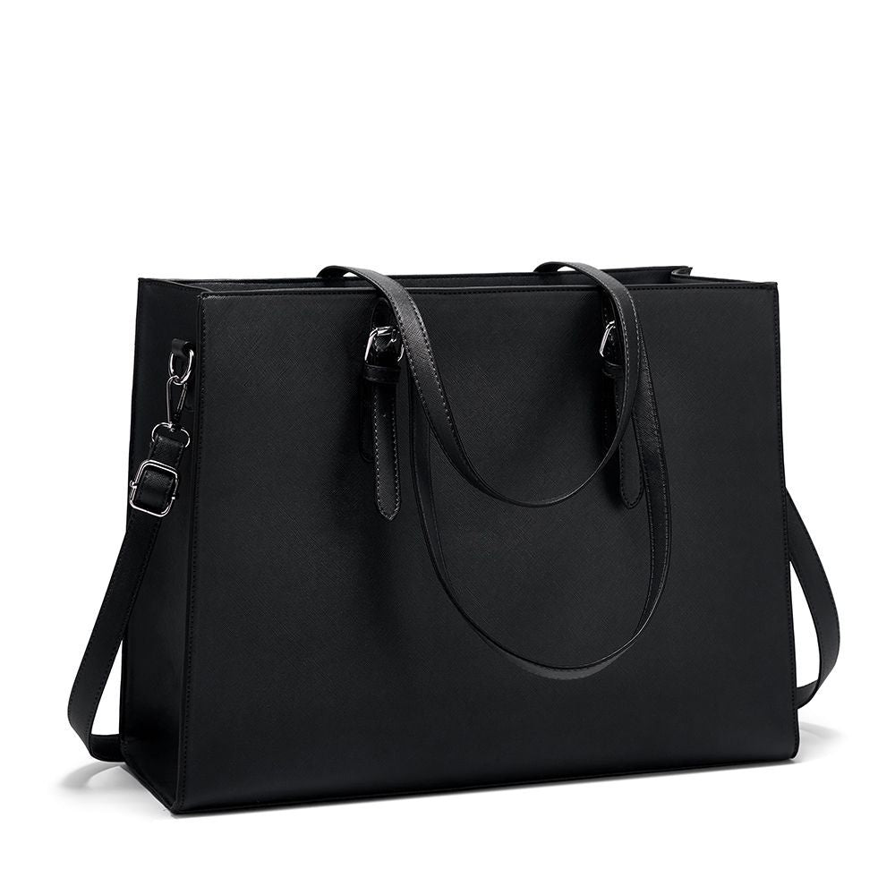 Women Large Capacity Laptop Tote Bag in PU Material