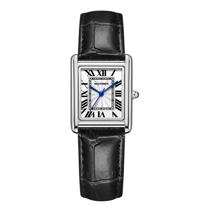 Casual Square Dial Waterproof Quartz Watch for Men and Women