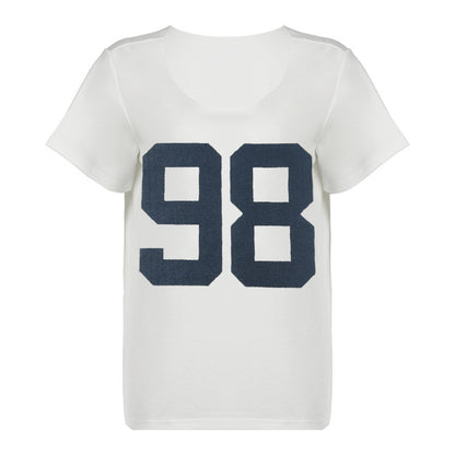 T-shirt ample à imprimé numérique pour femme, en polyester