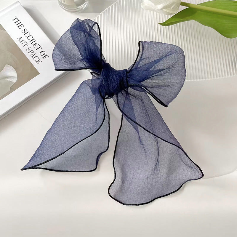 Bufanda larga de organza fina de verano para mujer, color liso