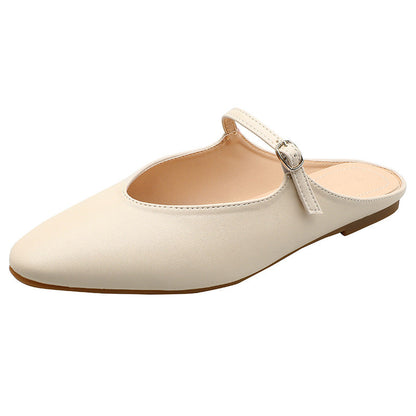 Zapatos planos de color liso de talla grande a la moda para mujer