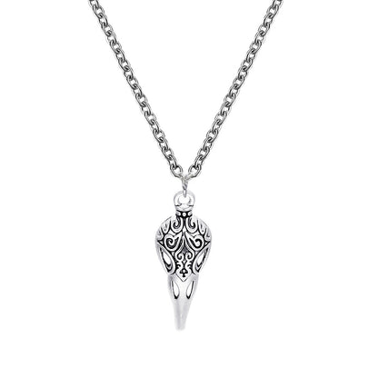 Collar de calavera de cuervo estilo gótico punk de Halloween para mujer