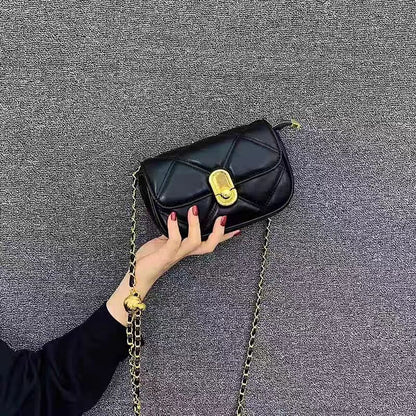 Mini bolso bandolera cuadrado con cadena abatible de moda