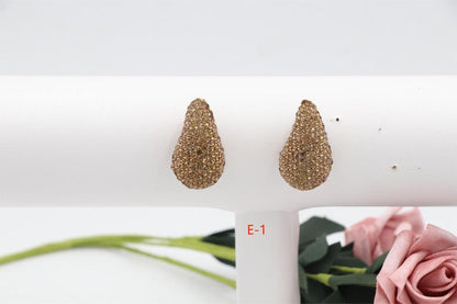 Women Fashion Simple Zircon Water-Drop Earrings