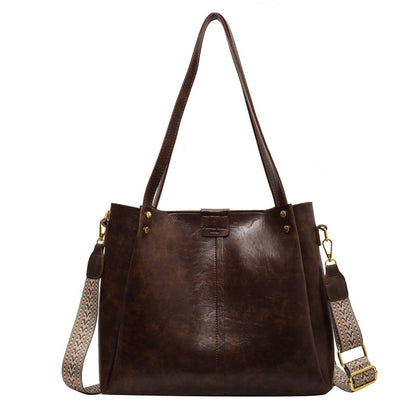 Bolso de mano retro de gran capacidad para mujer