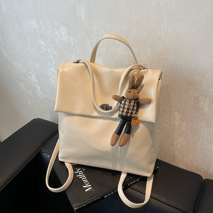 College Style Retro Women Backpack in PU Material