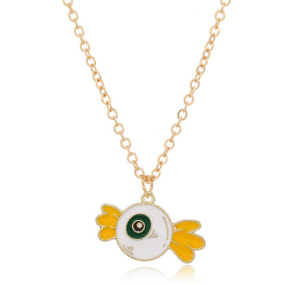 Halloween Women Cute Vintage Monster Necklace Pendant