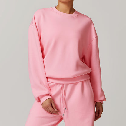 Women’s Casual Solid Color Long-Sleeve Sweatshirt