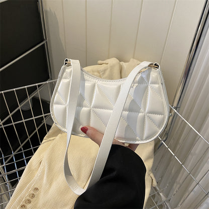 Bolso de hombro sencillo de color liso para mujer