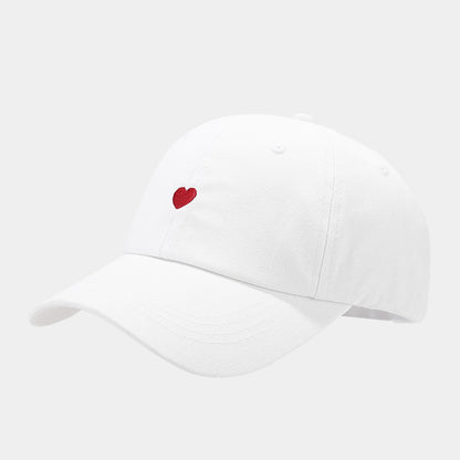 Sombrero protector solar bordado con amor, informal, de algodón, para mujer