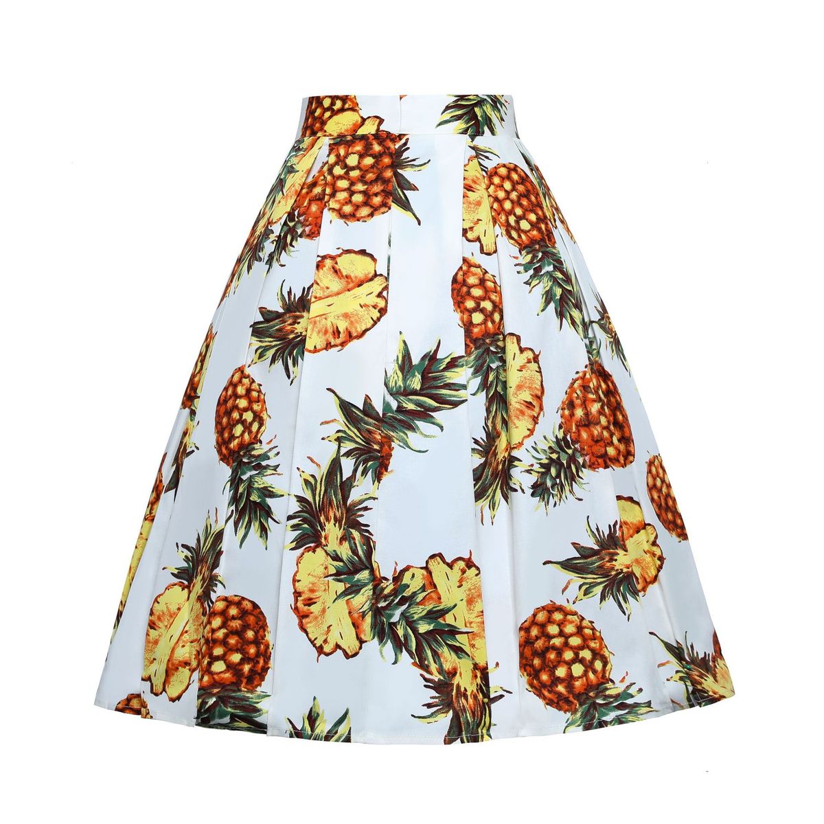 Falda plisada estampada elegante de moda para mujer