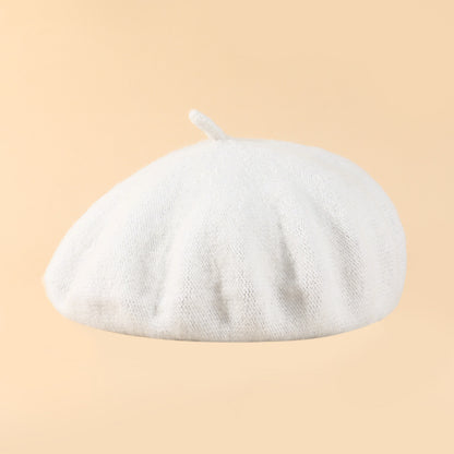 Women Fashion Elegant Solid Color Wool Beret Cap