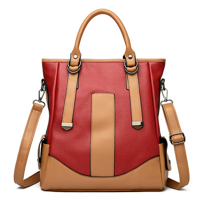 Sac seau décontracté à la mode pour femmes, grande capacité, couleur contrastée
