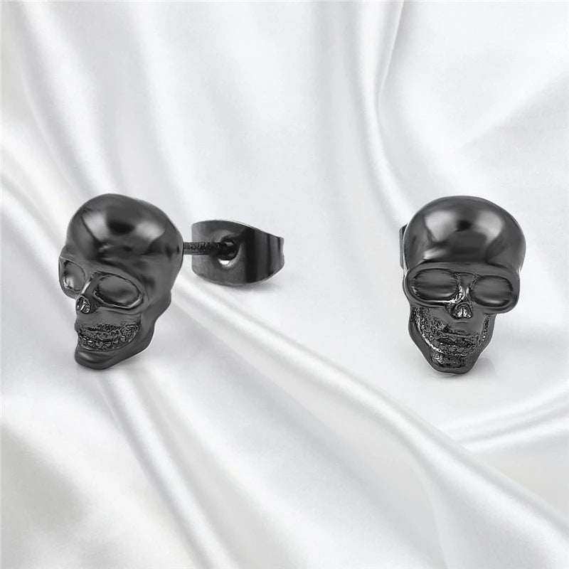 Boucles d'oreilles vintage personnalisées en forme de crâne d'Halloween