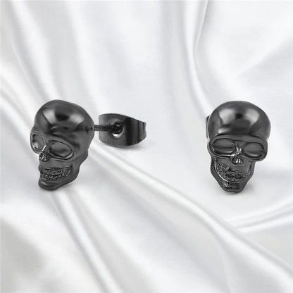Boucles d'oreilles vintage personnalisées en forme de crâne d'Halloween