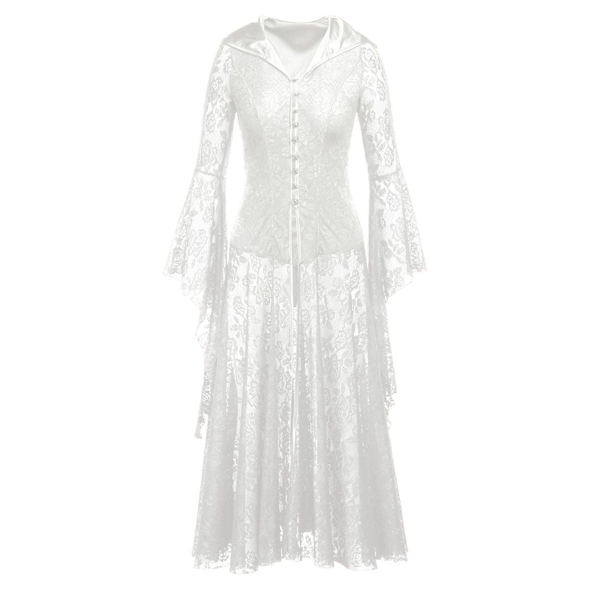 Robe à capuche à lacets style gothique rétro pour femme
