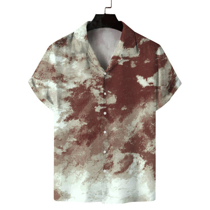Men Fashion Casual Vacation 3D Palm Tree Print Shirt