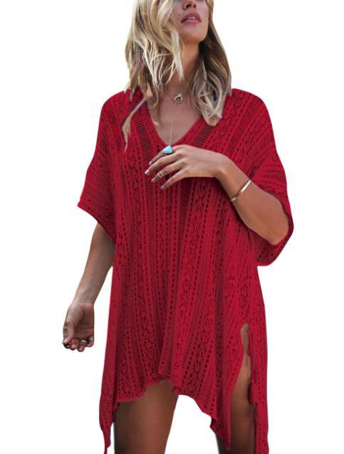 Traje de baño de punto holgado informal para mujer