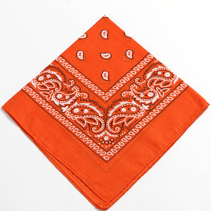 Bufanda cuadrada de algodón con estampado de anacardos para mujer, accesorio de estilo urbano
