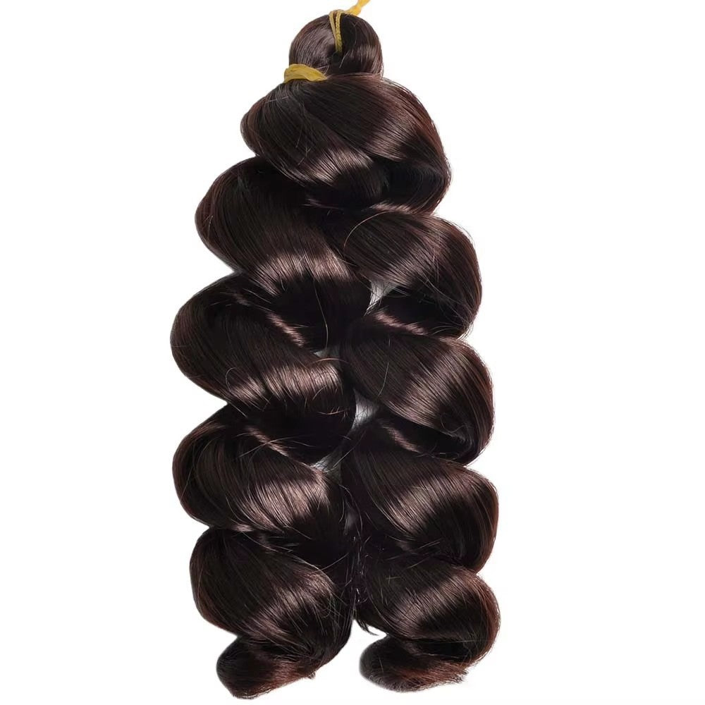 Extensión de rizos sueltos en espiral de cabello de ganchillo africano