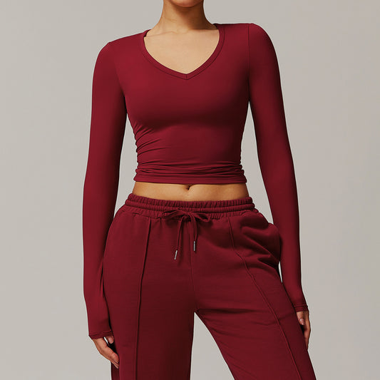 Casual Quick-Drying Long-Sleeve Yoga T-Shirt