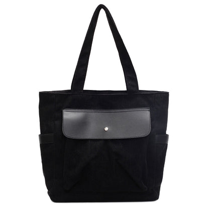Large Capacity Retro Women Corduroy Bag