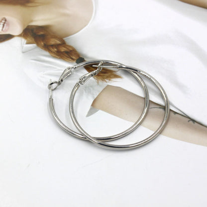 Simple Exaggerated Hoop Earrings in Copper