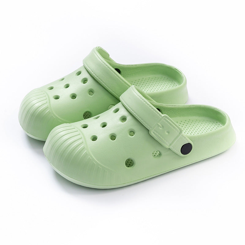 Pantuflas antideslizantes de color liso informales a la moda para mujer
