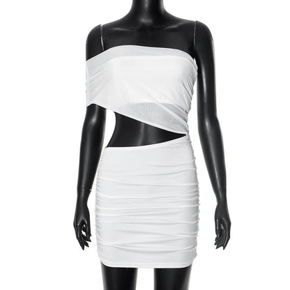 Sexy Women Off-Shoulder Cut Out Mini Dress