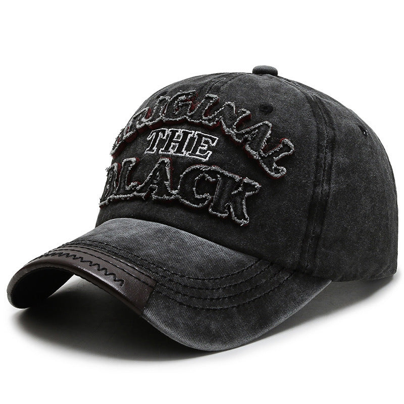 Gorra de béisbol con letras bordadas, estilo retro, informal, a la moda para hombre