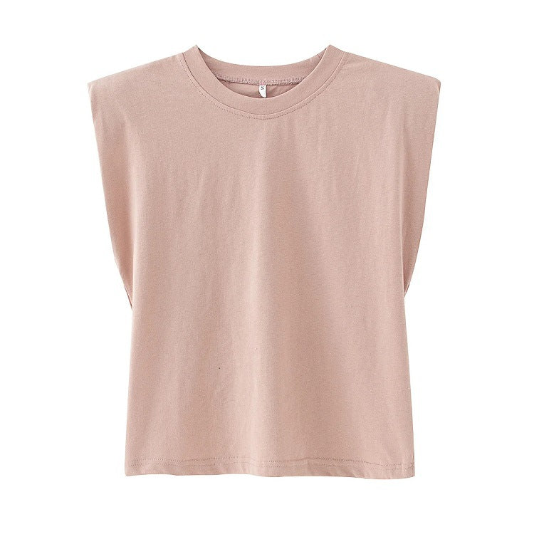 T-shirt décontracté à manches courtes pour femme, couleur unie, à la mode