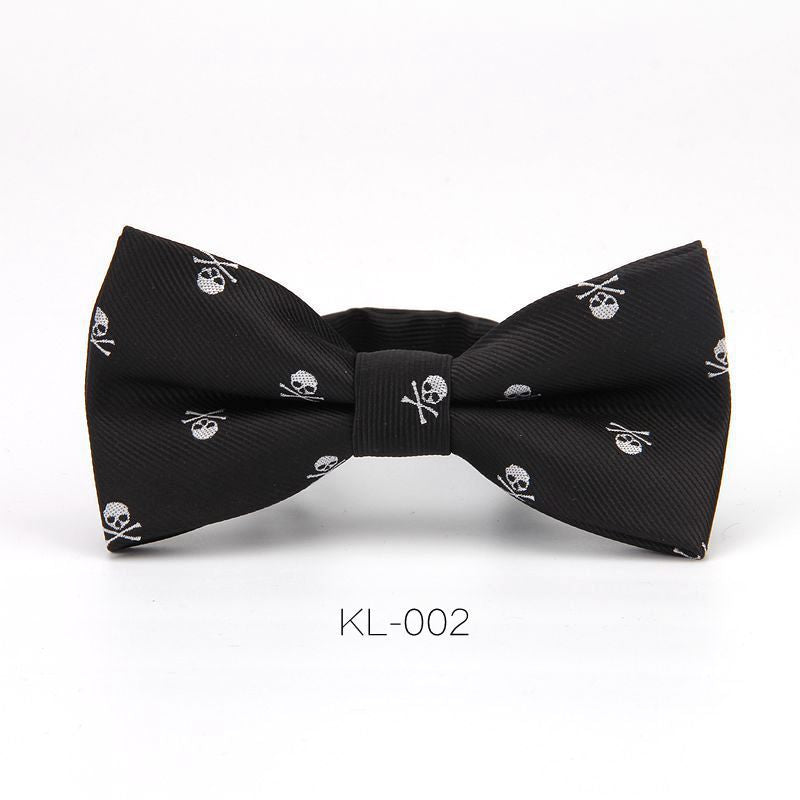 Men Unique Halloween Skull Pattern Bow Tie